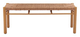 Iska Natural Outdoor Bench by Zuomod at Eve Furniture