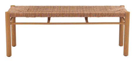Iska Natural Outdoor Bench by Zuomod at Eve Furniture