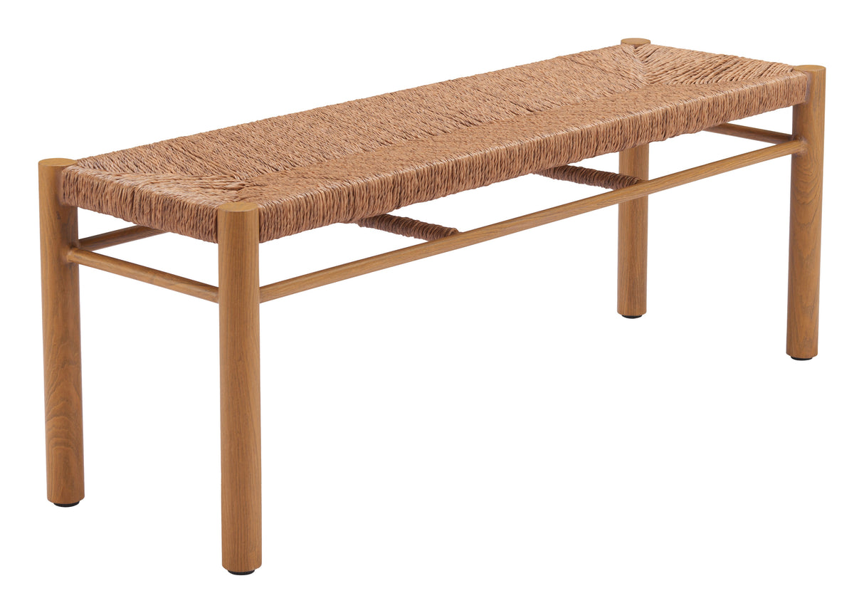 Iska Natural Outdoor Bench by Zuomod at Eve Furniture