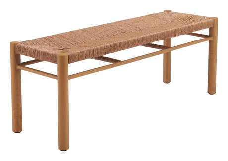 Iska Natural Outdoor Bench by Zuomod at Eve Furniture