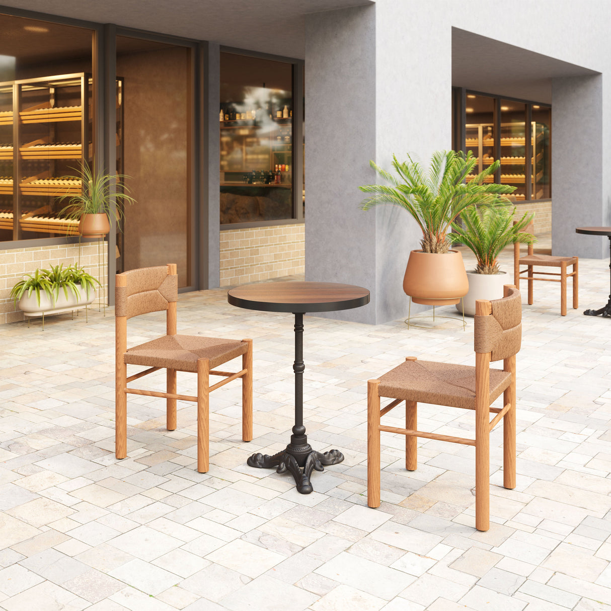 Iska Natural Outdoor Dining Chair (Set of 2) by Zuomod at Eve Furniture