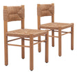 Iska Natural Outdoor Dining Chair (Set of 2) by Zuomod at Eve Furniture
