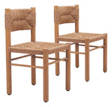 Iska Natural Outdoor Dining Chair (Set of 2) by Zuomod at Eve Furniture