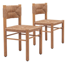 Iska Natural Outdoor Dining Chair (Set of 2) by Zuomod at Eve Furniture