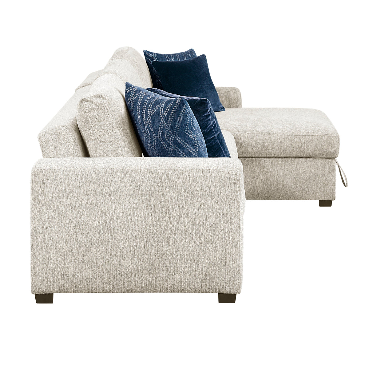 Isla Beige 3-Piece Sectional with Reversible Chaises and Hidden Storage by Homelegance at Eve Furniture