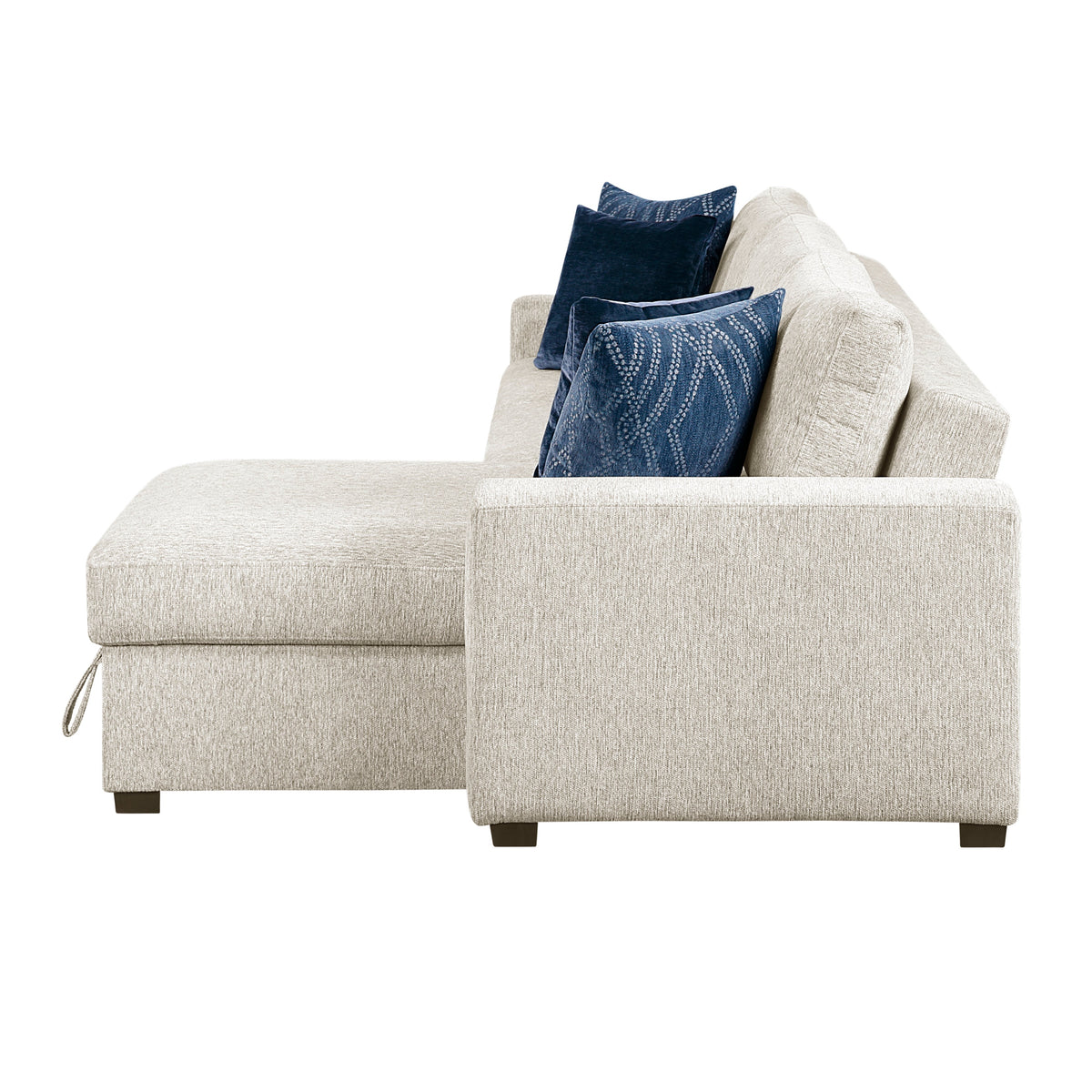 Isla Beige 3-Piece Sectional with Reversible Chaises and Hidden Storage by Homelegance at Eve Furniture