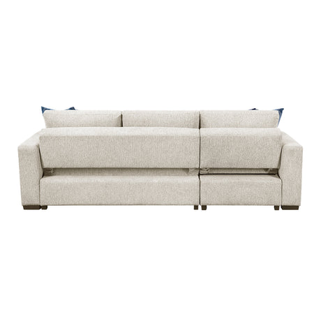 Isla Beige 3-Piece Sectional with Reversible Chaises and Hidden Storage by Homelegance at Eve Furniture