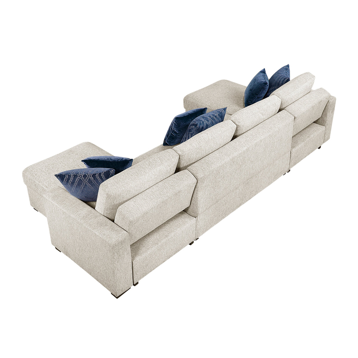 Isla Beige 3-Piece Sectional with Reversible Chaises and Hidden Storage by Homelegance at Eve Furniture
