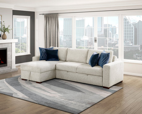 Isla Beige 3-Piece Sectional with Reversible Chaises and Hidden Storage by Homelegance at Eve Furniture
