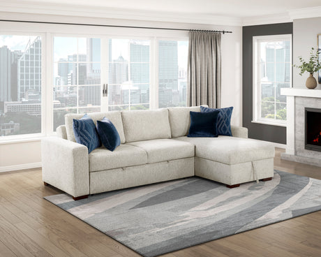Isla Beige 3-Piece Sectional with Reversible Chaises and Hidden Storage by Homelegance at Eve Furniture