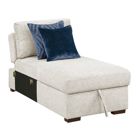 Isla Beige 3-Piece Sectional with Reversible Chaises and Hidden Storage by Homelegance at Eve Furniture