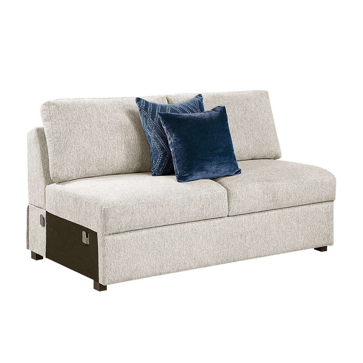 Isla Beige 3-Piece Sleeper Sectional with Two Reversible Chaises and Storage by Homelegance at Eve Furniture