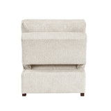 Isla Beige 4-Piece Rolled-Arm Sleeper Sectional with Storage Chaise by Homelegance at Eve Furniture