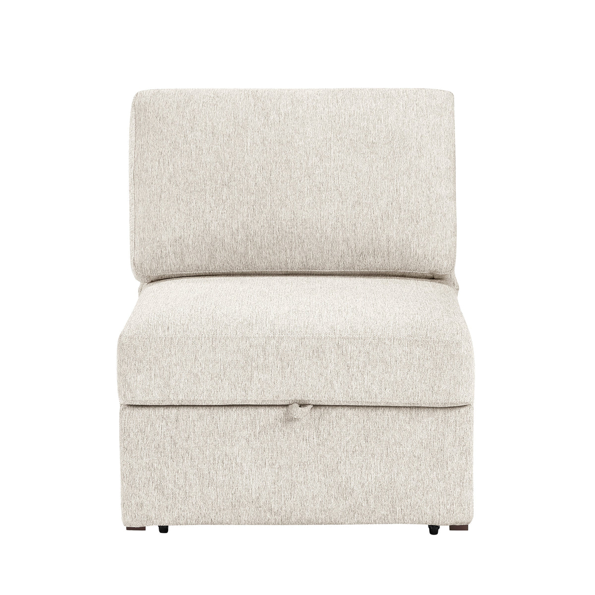 Isla Beige 5-Piece Microfiber Dual Sleeper Sectional with Hidden Storage Chaise by Homelegance at Eve Furniture