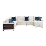 Isla Beige 5-Piece Modular Dual Sleeper Sectional with USB-C Ports and Armrest Storage by Homelegance at Eve Furniture
