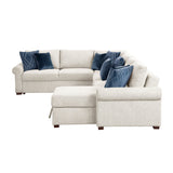 Isla Beige 5-Piece Modular Sectional with Two Pull-Out Beds and Storage Chaise by Homelegance at Eve Furniture