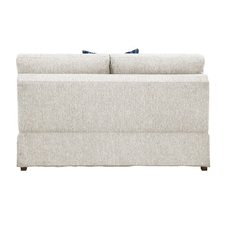 Isla Beige 5-Piece Sectional with Convertible and Reversible Chaise, Hidden Storage, Click Motion Back by Homelegance at Eve Furniture