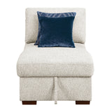 Isla Beige 5-Piece Sectional with Convertible and Reversible Chaise, Hidden Storage, Click Motion Back by Homelegance at Eve Furniture