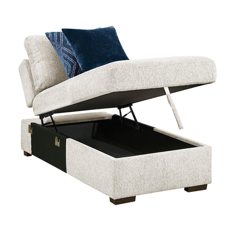 Isla Beige 5-Piece Sectional with Convertible and Reversible Chaise, Hidden Storage, Click Motion Back by Homelegance at Eve Furniture