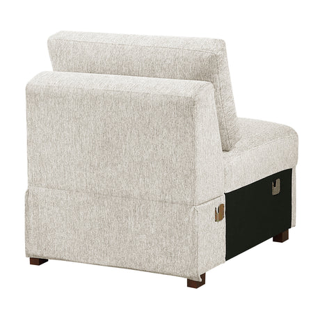 Isla Beige 5-Piece Sectional with Convertible and Reversible Chaise, Hidden Storage, Click Motion Back by Homelegance at Eve Furniture