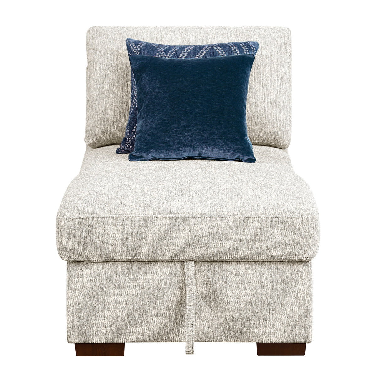 Isla Beige Chaise Lounge with Arms and Hidden Storage, Click Motion Back by Homelegance at Eve Furniture