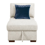 Isla Beige Chaise Lounge with Arms and Hidden Storage, Click Motion Back by Homelegance at Eve Furniture