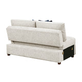 Isla Beige Loveseat with Pull-out Bed and Click Motion Back by Homelegance at Eve Furniture