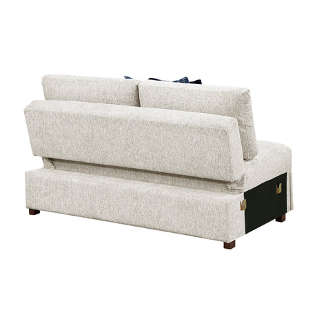 Isla Beige Loveseat with Pull-out Bed and Click Motion Back by Homelegance at Eve Furniture