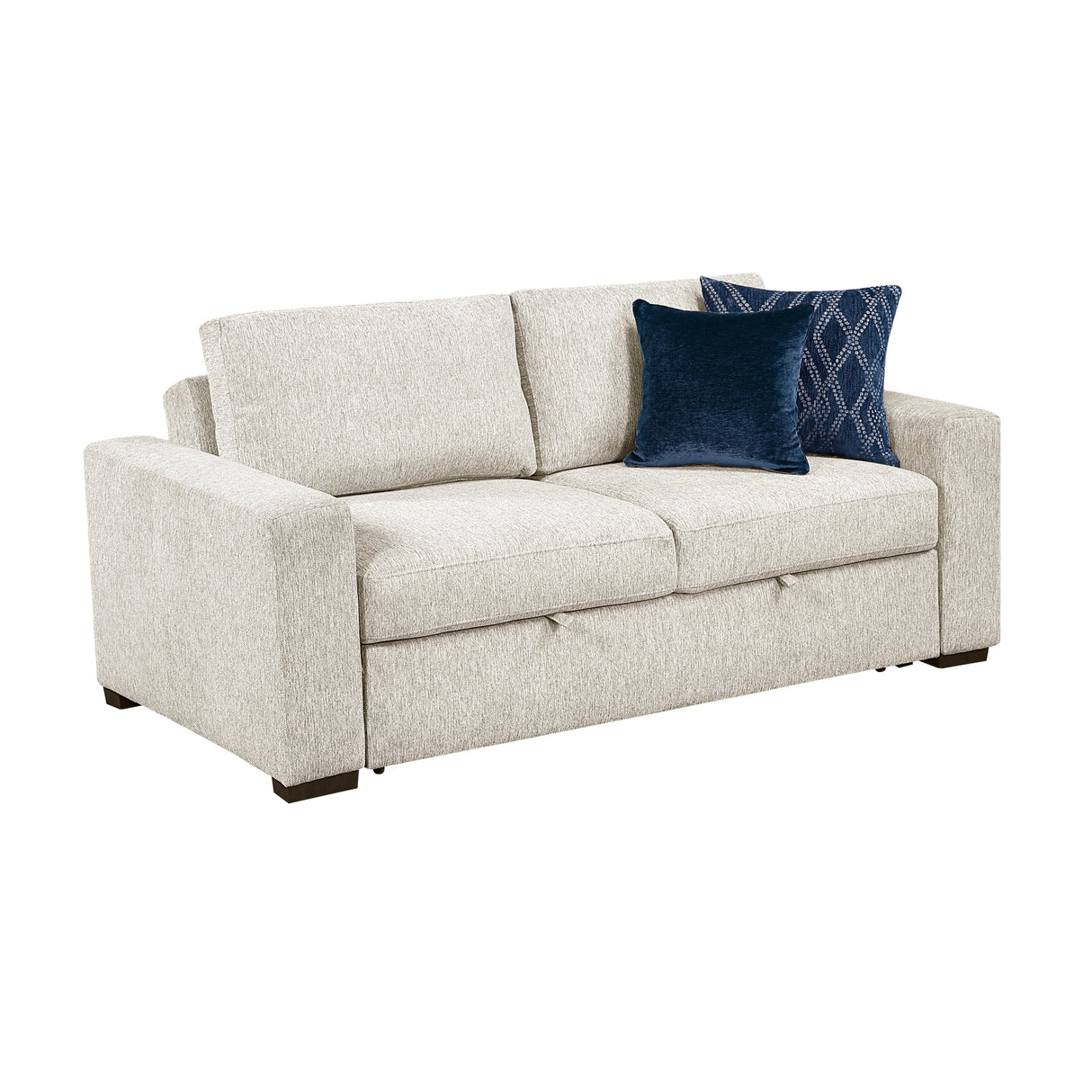 Isla Beige Loveseat with Pull-out Bed and Click Motion Back by Homelegance at Eve Furniture