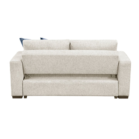 Isla Beige Loveseat with Pull-out Bed and Click Motion Back by Homelegance at Eve Furniture