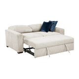 Isla Beige Loveseat with Pull-out Bed and Click Motion Back by Homelegance at Eve Furniture