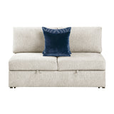 Isla Beige Loveseat with Pull-out Bed and Click Motion Back by Homelegance at Eve Furniture