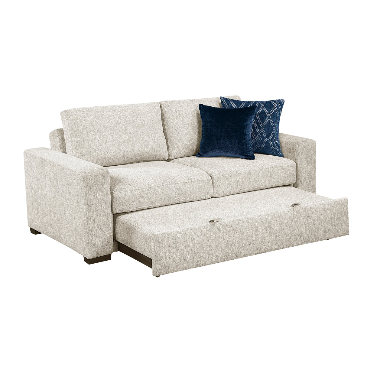 Isla Beige Loveseat with Pull-out Bed and Click Motion Back by Homelegance at Eve Furniture