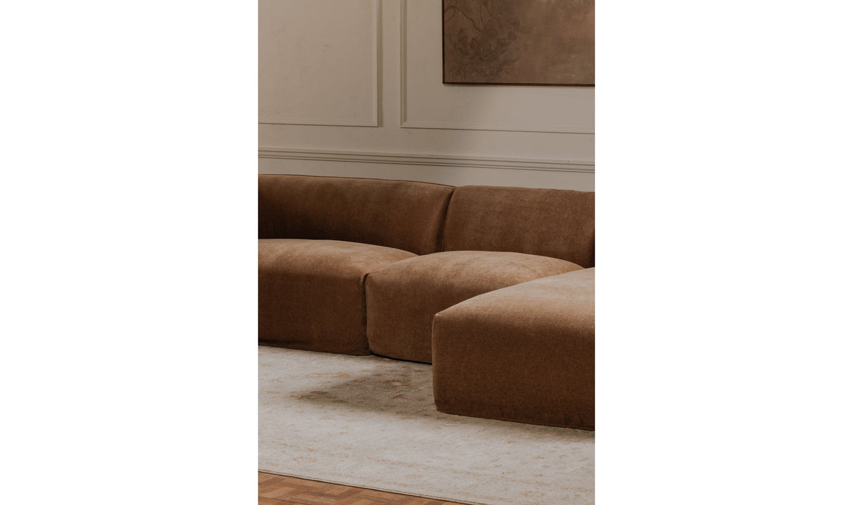 Isla Left Arm Facing Chair Mocha by Moe's Home at Eve Furniture