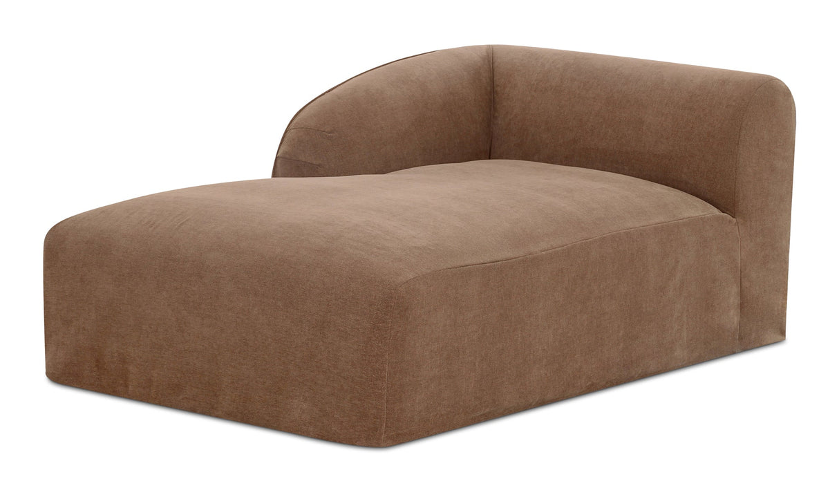 Isla Left Arm Facing Chaise Mocha by Moe's Home at Eve Furniture