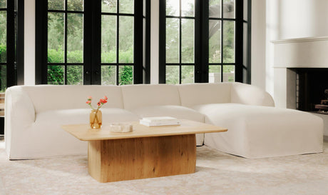 Isla Ottoman Beige by Moe's Home at Eve Furniture