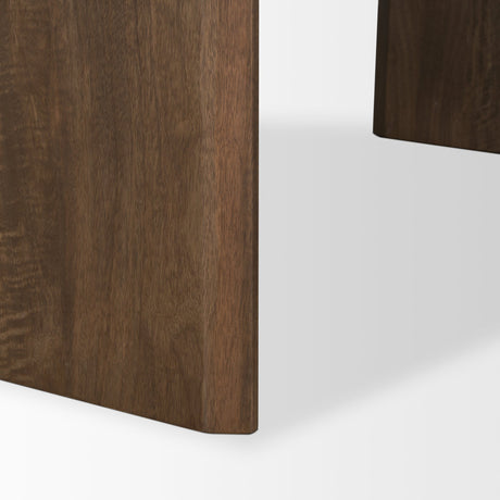 Isla Oval Dining Table w/Dark Brown Wood Top & Arched Legs by Mercana at Eve Furniture