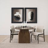 Isla Oval Dining Table w/Dark Brown Wood Top & Arched Legs by Mercana at Eve Furniture