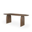 Isla Oval Dining Table w/Dark Brown Wood Top & Arched Legs by Mercana at Eve Furniture