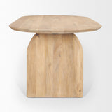 Isla Oval Dining Table w/Light Brown Wood Top & Arched Legs by Mercana at Eve Furniture