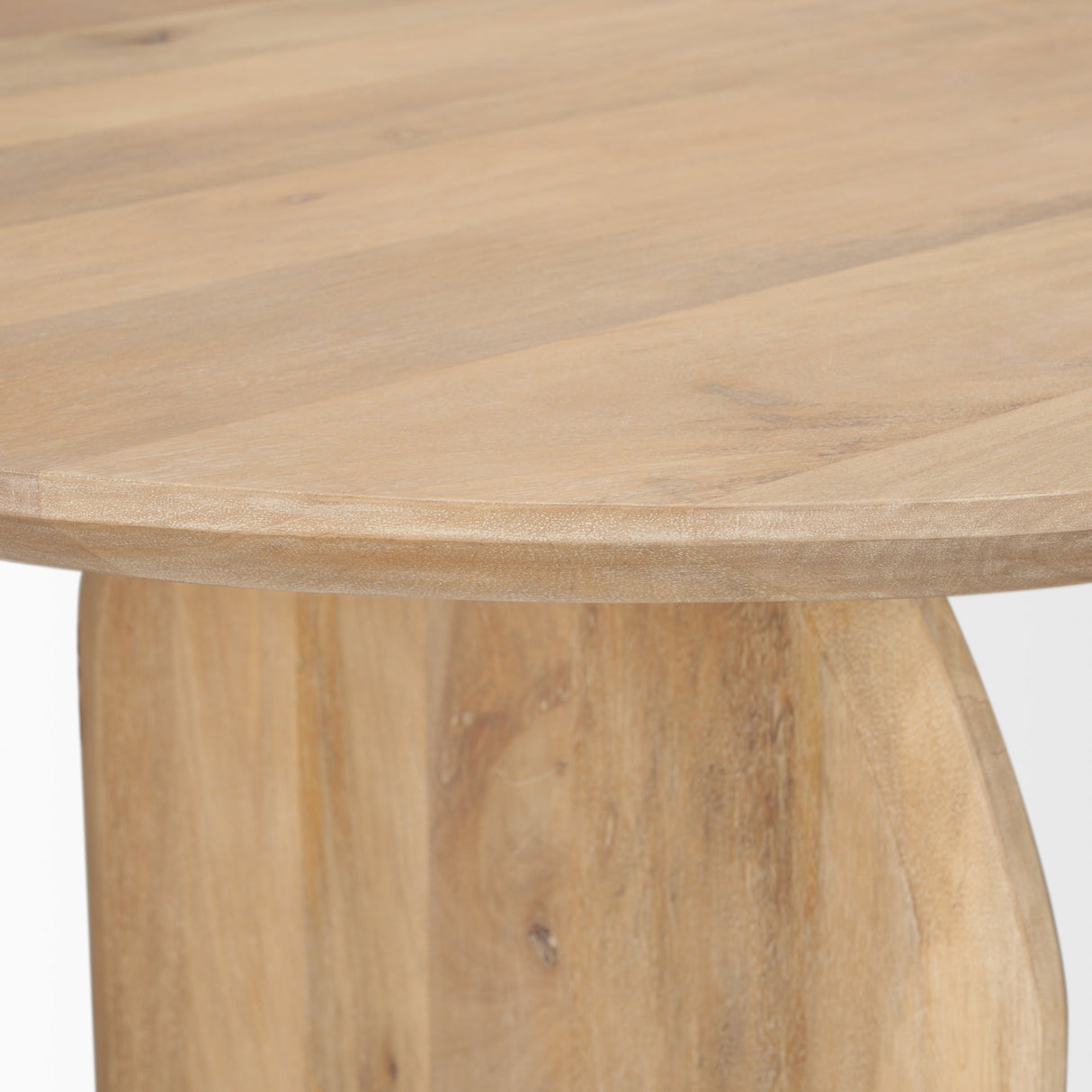 Isla Oval Dining Table w/Light Brown Wood Top & Arched Legs by Mercana at Eve Furniture