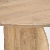 Isla Oval Dining Table w/Light Brown Wood Top & Arched Legs by Mercana at Eve Furniture