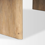 Isla Oval Dining Table w/Light Brown Wood Top & Arched Legs by Mercana at Eve Furniture