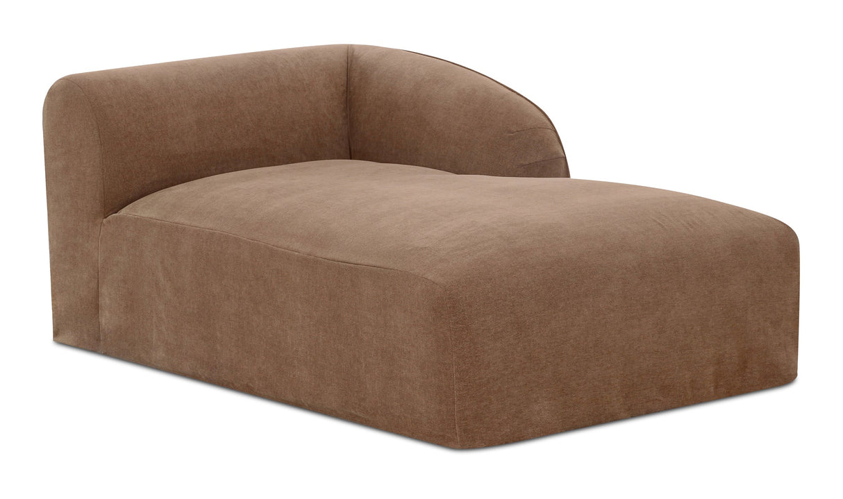 Isla Right Arm Facing Chaise Mocha by Moe's Home at Eve Furniture