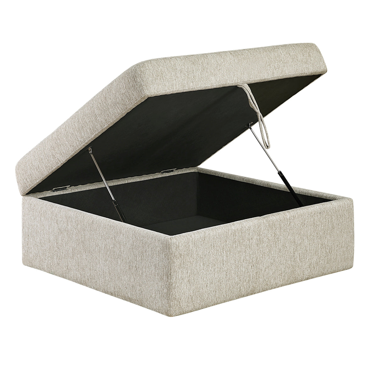 Isla Sage Sand 3-Piece Convertible Sectional with Reversible Chaise, Storage and Ottoman by Homelegance at Eve Furniture