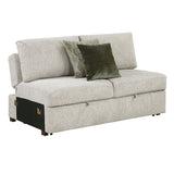 Isla Sage Sand 3-Piece Sectional with Pull-out Bed by Homelegance at Eve Furniture
