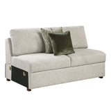 Isla Sage Sand 3-Piece Sectional with Pull-out Bed by Homelegance at Eve Furniture