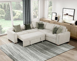 Isla Sage Sand 3-Piece Sectional with Pull-out Bed by Homelegance at Eve Furniture