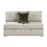 Isla Sage Sand 3-Piece Sectional with Pull-out Bed by Homelegance at Eve Furniture