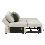 Isla Sage Sand 3-Piece Sectional with Pull-out Bed by Homelegance at Eve Furniture